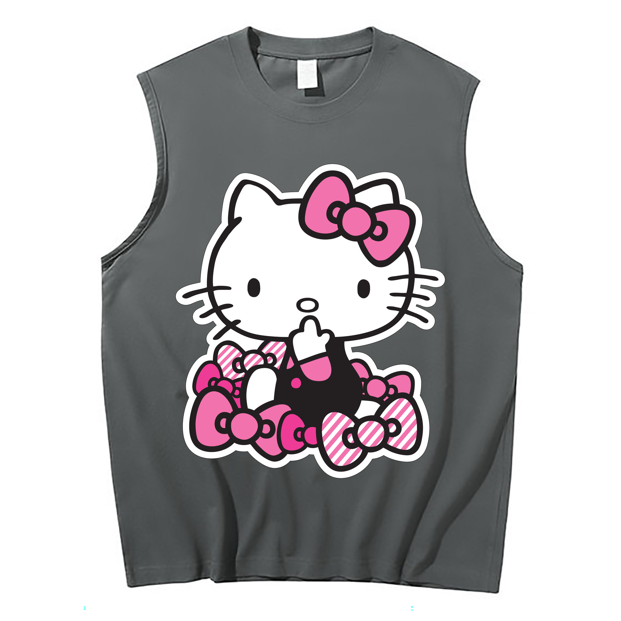 （画像用） Hello Kitty ハローキティ コットン100％タンクトップ（フロントプリント）
